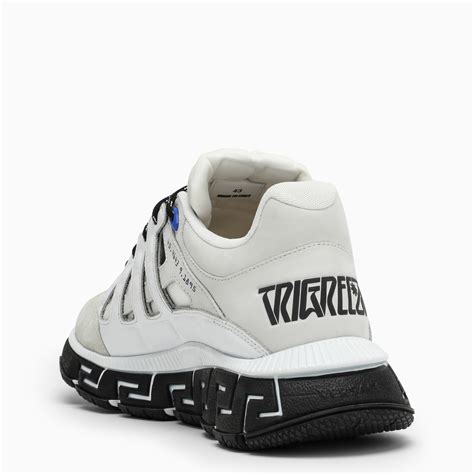 Versace: White & Blue Trigreca Sneakers 